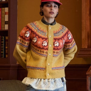 [펜필드] 나바호 웨스턴 이글패턴 가디건 옐로우_FR3KJ30U FR3KJ30U