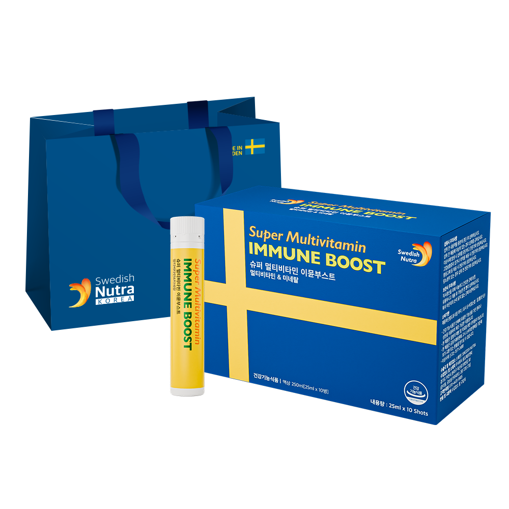 스웨디시뉴트라 <b>슈퍼</b> 멀티비타민 <b>이뮨</b>부스트 + 쇼핑백  1박스  10회분