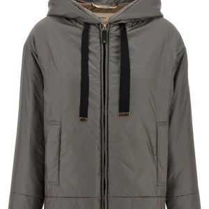 막스마라 달리아 후드 패딩 자켓 그레이 2529486104600 024 MAX MARA 여성 더 큐브 집업 146867941
