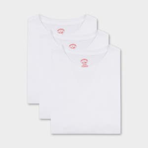 브룩스브라더스 코튼 크루넥 티셔츠 3팩 (화이트) (BBAUMF0473AEF)