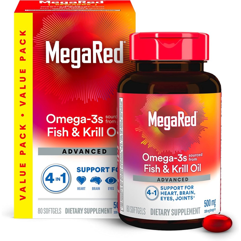 <b>메가레드</b> Megared 오<b>메가</b>3 크릴오일 500mg 80정 2개