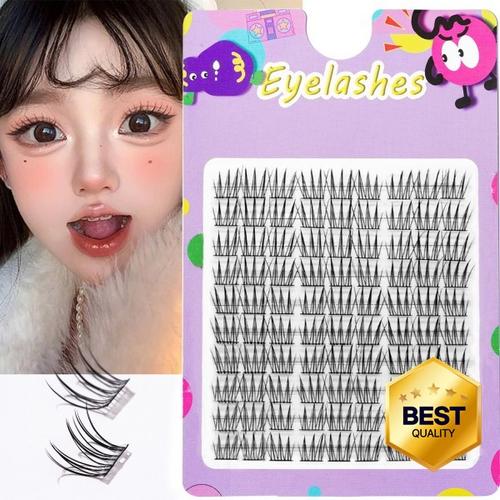 100% 호환 90duo 걸 그룹 아이 네이처 3 부작 만화 인조 <b>속눈썹</b> 부드럽고 가벼운 DIY 단일 클러스터