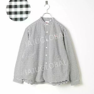 단톤 여성 옥스포드 밴드카라 긴팔 셔츠 스트라이프 깅엄체크 남방 DT-B0279