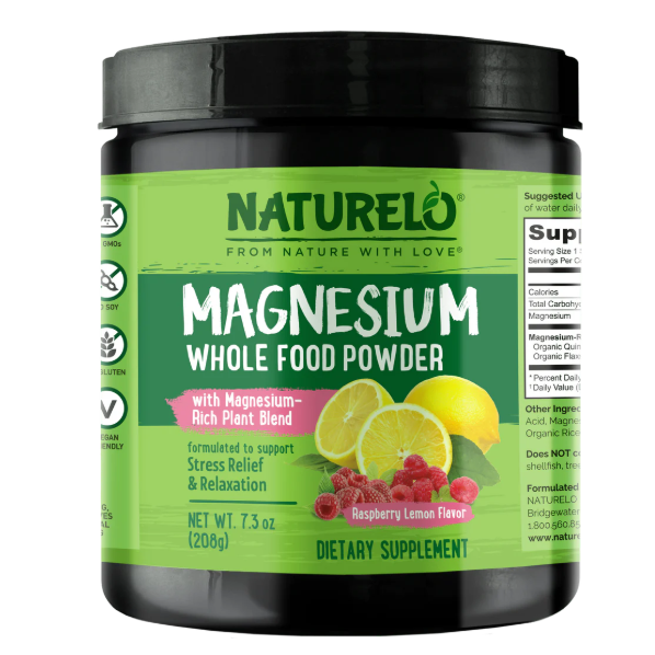 내츄렐로 마그네슘파우더 40서빙 208g naturelo Magnesium Powder with Organic Whole Food Blend  1개