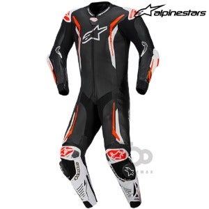 알파인스타슈트GP TECH V5 RACING SUIT (1PC) - black/white/red fluo -