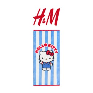 H&M 헬로 키티 모티프 목욕 타월 (블루) 60 X 125CM 1299825001_관부가세포함