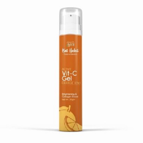 Nat Habit Active Face Gel Orange Kiwi Vit-C For Brightening &amp; Collagen Boost With Cooling Soothing