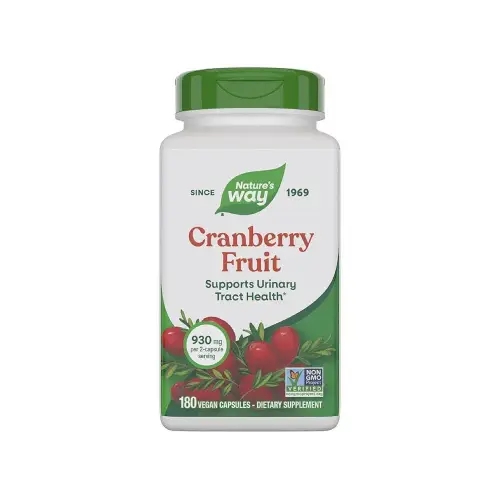 <b>Nature’s Way</b> Cranberry Fruit Capsules, 논 GMO, 글루텐 프리 보충제, 1회 제공량 당 930mg, 180정