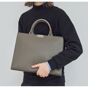 <매장정품> DAKS 닥스 DBBA4F018G2 [서류가방(13인치 노트북 수납)][D-BORSA][D보르사] 그레이 소가죽 666906
