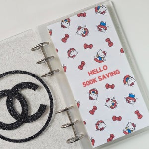 A6) 헬로고양이 50만원 6공 저축 현금 속지, 나랑노랑