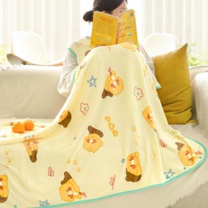 [제이제이토탈샵] 어피치 무릎 똑딱이 판촉물 카카오프렌즈 라이언 학생 담요 캠핑 드로잉 모포 극세사 레져_WC6A60D