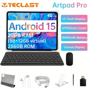 Teclast Artpad Pro 태블릿 (최대 12.7인치 디스플레이), G99 옥타 코어 프로세서, 20GB RAM (8GB + 12GB 확장), 256GB 저장 공간,