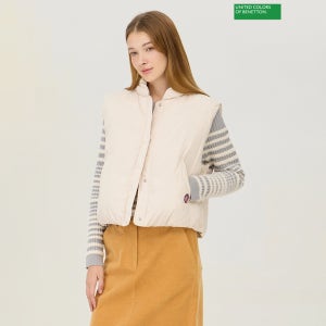 베네통 겹트임 덕 다운 패딩 베스트 BAPDG5461