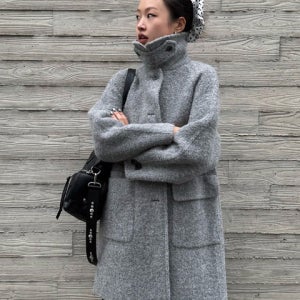 [씨씨콜렉트] [단독] [오세린 PICK] 하프기장 싱글 맥코트 MG_C254MSG166