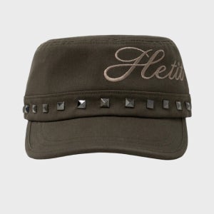 헤티 스터드 밀리터리 캡 (카키)