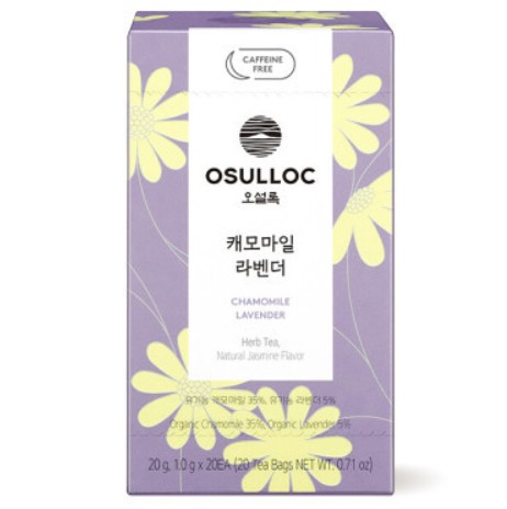 오설록 <b>캐모마일</b> 라벤더 1g x 20개입, 1개