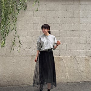 스퀘어 레이스 쉬폰 스커트