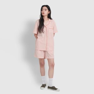 [자주] [JAJU/자주] 여 코튼 레이온 3부 파자마 세트_라이트 오렌지