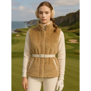 [맥케이슨]  여성 퍼 구스다운 베스트 베이지 MDW4DV605BEG