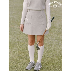[맥케이슨]  여성 몽글이 플레어 스커트 그레이 MCW4PC714GRE