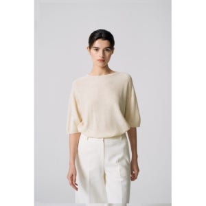 [앤클라인][ANNE KLEIN]하프소매 메탈 니트 S5HW017(K1758700431964074IV01)