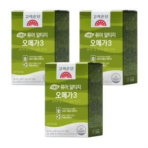 고려은단 식물성 퓨어 알티지 오메가3 801mg 60캡슐 3개