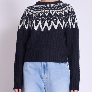 [베르니스] 노르딕 패턴 케이블 니트 BE24A3FRP1299 19ALBAN6AMT