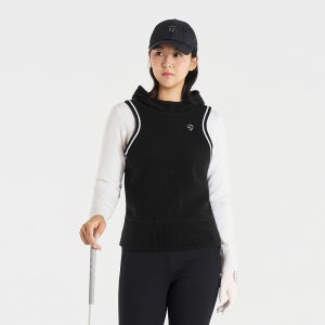 [엑셀러]25FW 여성 레이어드룩 후드 방풍 니트 TWSHO8125-199