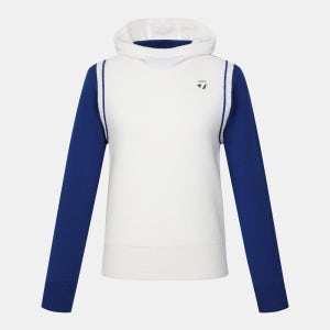 [엑셀러]25FW 여성 레이어드룩 후드 방풍 니트 TWSHO8125-907