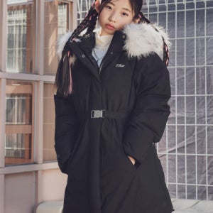 [엔비에이 키즈] 여아 벨티드 구스 다운(K244DW610P) 블랙 K244DW610P