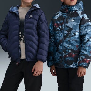 나이키 ACG 라바 플로우 양면 경량 패딩 키즈 써마핏 ADV 후드 자켓 블루 여성 점퍼 HQ9648-437