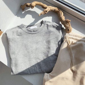 로에븐 베이직 기모 레이어드 티셔츠