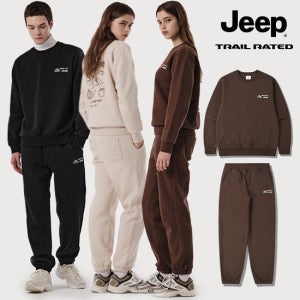 지프 25FW 최신상 와일드 트레일 기모 맨투맨+조거팬츠 2종 세트 남녀공용 TV상품