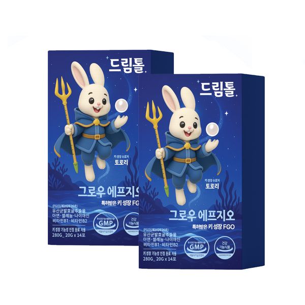 [드림톨] 드림톨 그로우 에프지오 2Box(4주분) <b>키크는</b> 유산균발효굴추출물 FGO