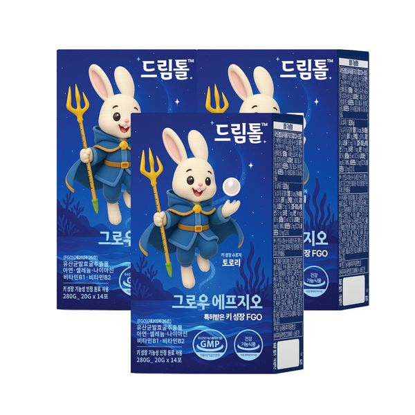 [드림톨] 드림톨 그로우 에프지오 3Box(6주분) <b>키크는</b> 유산균발효굴추출물 FGO