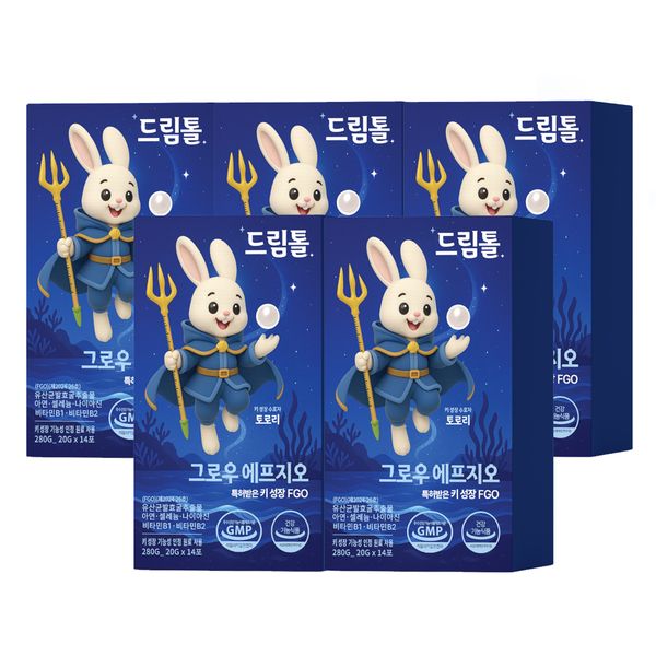 [드림톨] 드림톨 그로우 에프지오 5Box(10주분) <b>키크는</b> 유산균발효굴추출물 FGO