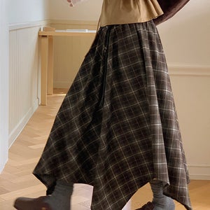 [벨트SET]세이드 언발 우드 벨트 겨울 스커트