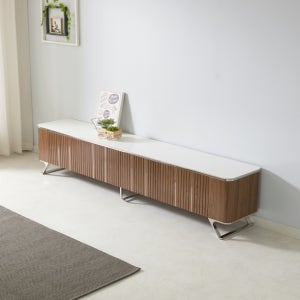 [라룬제이] 마르센 천연무늬목 세라믹 거실장 2200