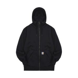 칼하트 레인 디펜더 루즈핏 미드웨이트 써멀 라인드 풀집 레귤러 스웨트셔츠 블랙 104078 001