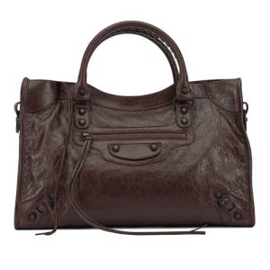 발렌시아가 르 시티 브레이디드 핸들 토트백 8230582ABEK6034 BORDEAUX