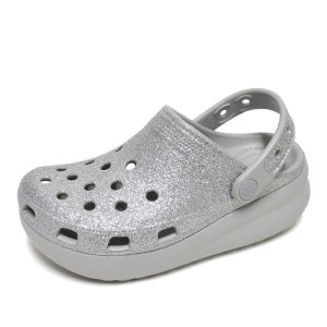 {매장정품} 크록스 CROCS 큐티 크러쉬 글리터 K 클로그 샌들 슬리퍼 아쿠아슈즈 실버 207834-0ZS 941144