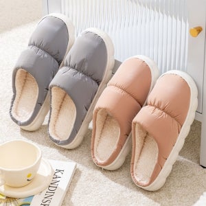 4color 1+1 남여 패딩 퍼 슬리퍼