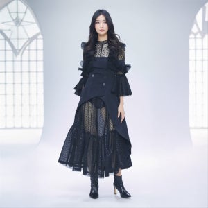 주문제작 컬렉션 블랙 레이스 시스루 러플 원피스, Lee yu jung (엘바이엘)