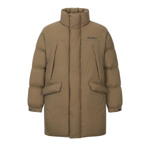 [디스커버리 공식몰] 남성 하이넥 사파리 다운 롱패딩 (다크 카멜) DMDJ5O056-CAD [돕바,벤치파카,코트,겨울]