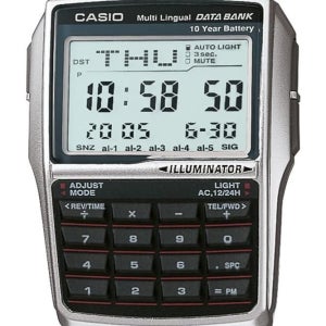 Casio 남성용 제네럴 시계 데이터 뱅크 그레이/실버 (DBC-32D-1ADF)