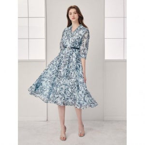 (지고트) 플로럴 브이 칼라 플레어 원피스 JR4A0OP852841773