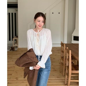 [더엣지] 25FW 보호시크 리본 블라우스