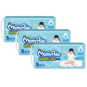 마미포코 하이퍼드라이팬티 5단계34P x 3팩 여아