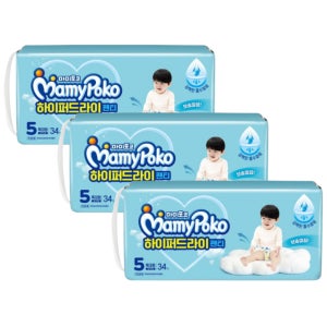 마미포코 하이퍼드라이팬티 5단계34P x 3팩 남아