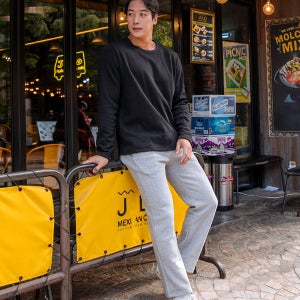 (M-5XL)덥다 더워! 라운드티기장선택 (기본,롱+8cm)[OKK#안감기모 #발열빅사이즈,데일리,일상]